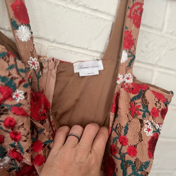 Lovers + Friends Under The Stars Crochet Midi in Nude Size S - Picture 7 of 8